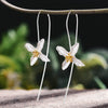 Snowdrop Flower Dangle Earrings