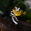 Amber Butterfly Ring