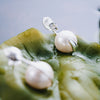 Lotus Flower Pearl Earrings