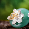 Lotus on Jade Stone Necklace