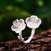 Double Crystal Flower Ring
