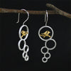 Birds in Circles Earrings