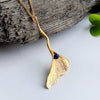Leaf with Lapis Necklace