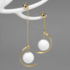 Hanging Pearl Dangle Earrings