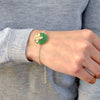 Lotus on Jade Stone Bracelet