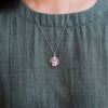 Lotus on Jade Stone Necklace