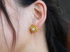 Natural Pearl Lotus Stud Earrings