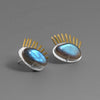 The Golden Eyelashes Stud Earrings - Rozzita.com