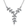 Sparkling Leaves Long Pendant Necklace - Rozzita.com