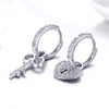 Key of Heart Lock Earrings
