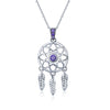 Purple Dream Catcher Necklace - Rozzita.com