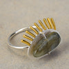 The Golden Eyelashes Ring - Rozzita.com