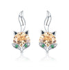 Crystal Fox Stud Earrings - Rozzita.com