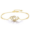 Two Hearts Golden Anklet - Rozzita.com