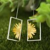 Sun Flower Dangle Earrings