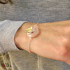 Lotus on Jade Stone Bracelet