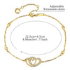 Two Hearts Golden Anklet