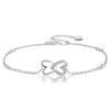 The Double Love Heart Anklet - Rozzita.com