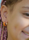 Colorful Enamel Hoop Kids Earrings