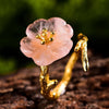Pink Crystal Flower Ring - Rozzita.com